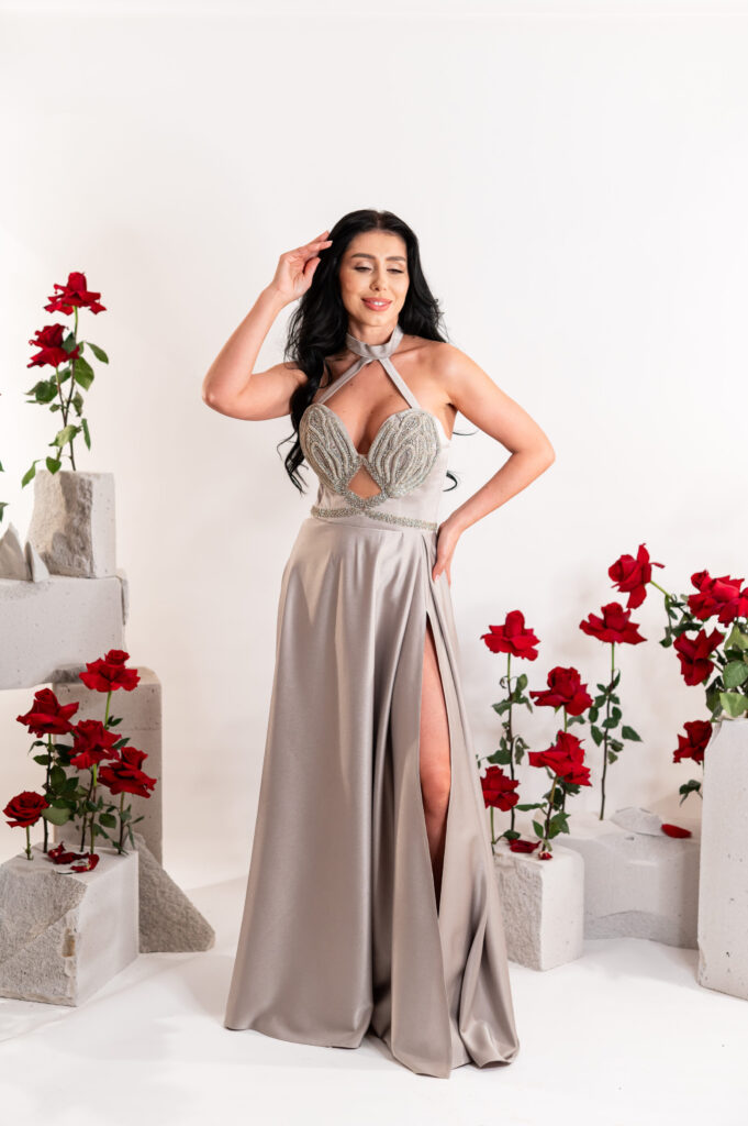Zenna Silver Dress