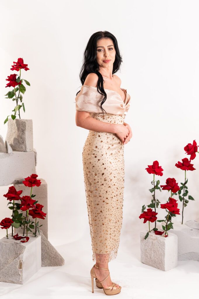 Iris Cream Dress