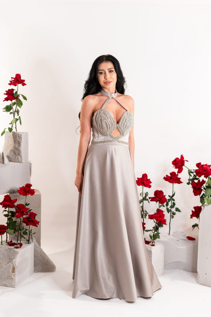 Zenna Silver Dress