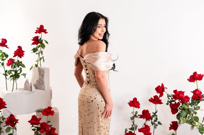 Iris Cream Dress