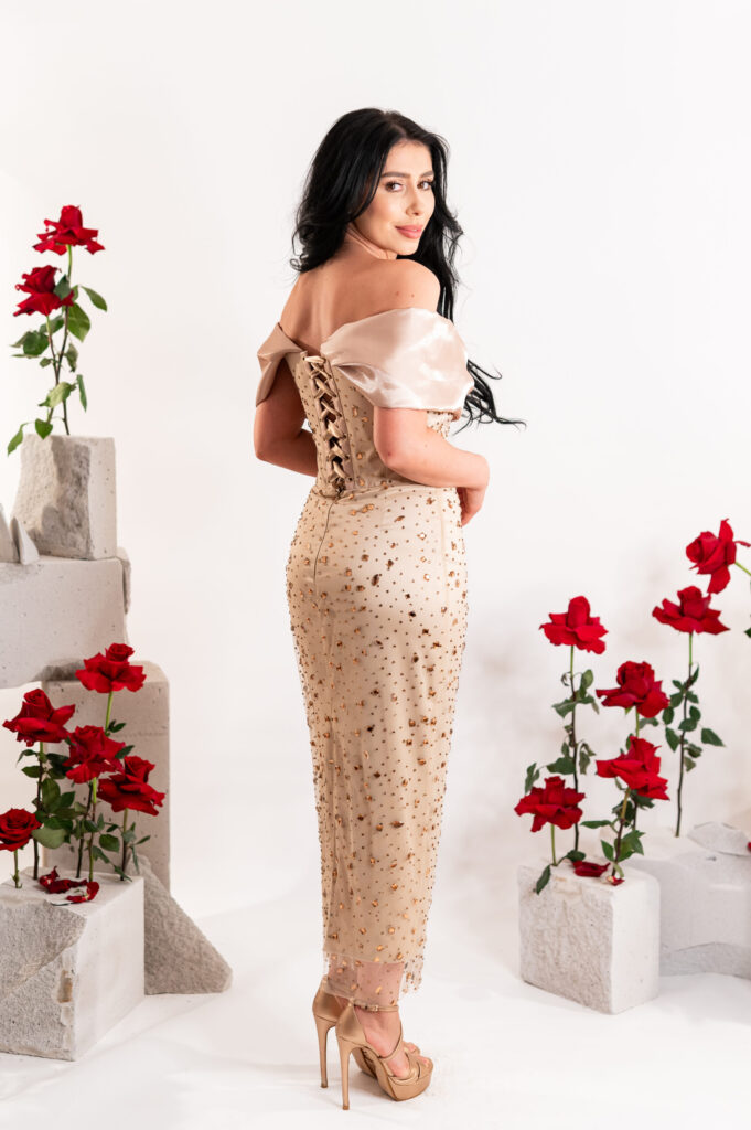 Iris Cream Dress