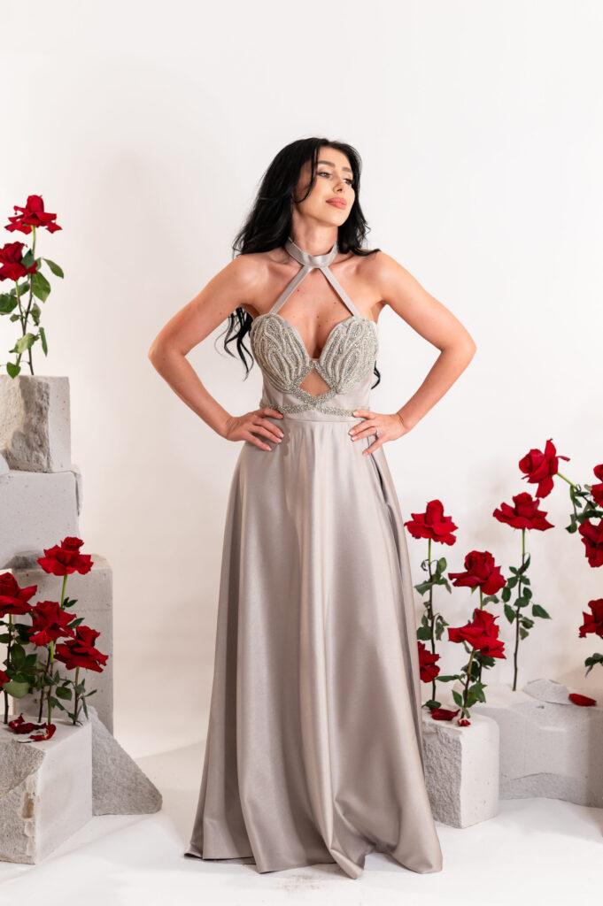 Zenna Silver Dress