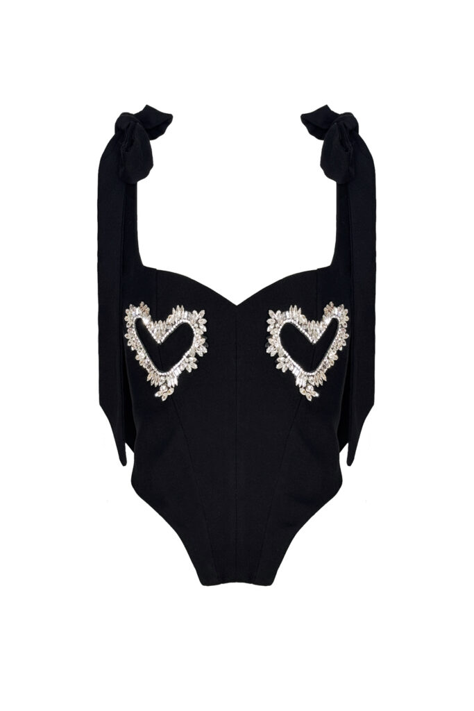 Heart Black Corset