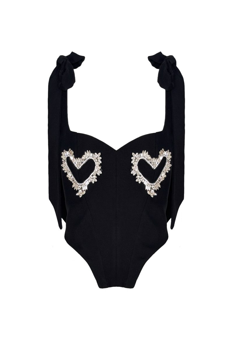 Heart Black Corset