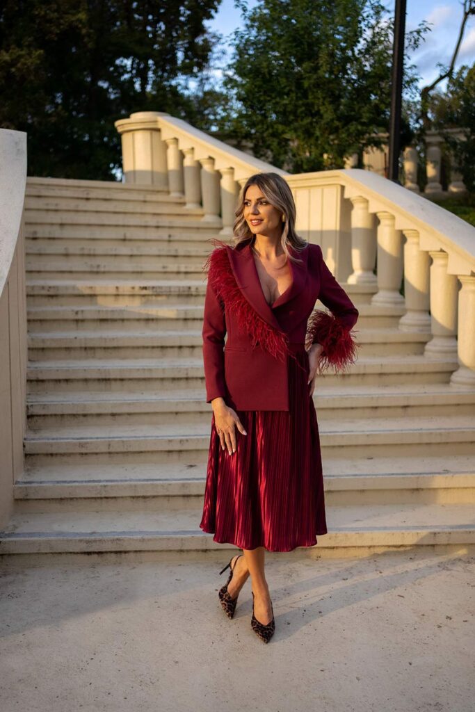 Luxe Burgundy Skirt