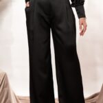 Palazzo Satin Black Pants